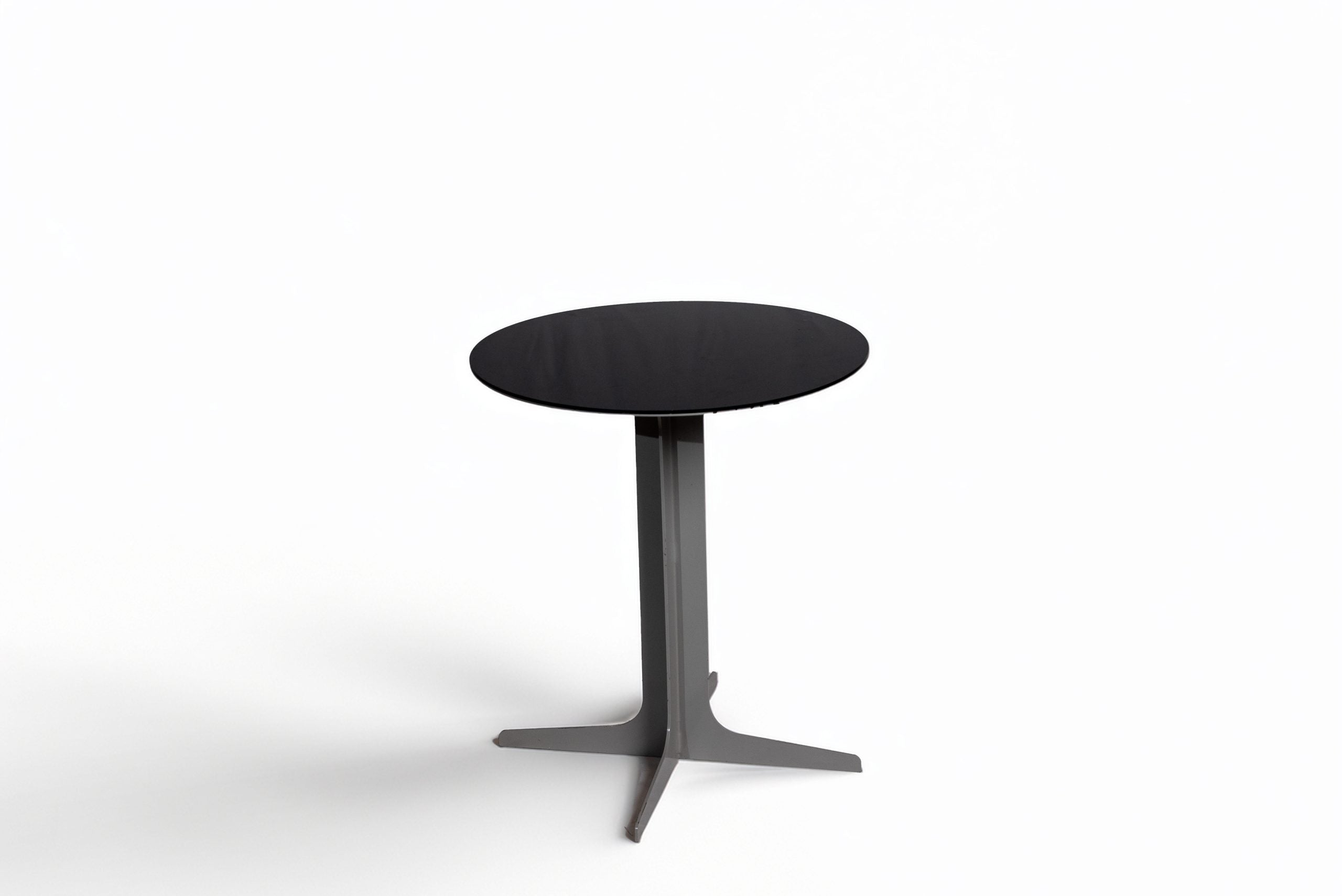 The Black Round Top Cocktail Table